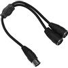 Annadue Cavo Splitter DIN 8 Pin Maschio a 2 Femmine