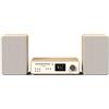 Pure Classic Stereo HiFi Music System (suono da 100 W, radio Internet, DAB+/FM, Bluetooth, lettore CD, USB e connettore Spotify Cotton White/Oak