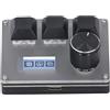 Cocoarm 3 Tasti Piccola Tastiera, Tastiera Cablata Personalizzabile con Manopola Luce RGB Macro Hot Swap Schermo LCD 0,96 Pollici, con Cavo TYPE C, per PC Gaming Ufficio Modifica
