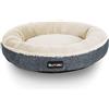 FEANDREA Cuccia per Cani Gatti, Forma di Ciambella 65 cm, Scuro Grigio PGW065G01