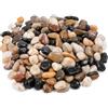 Relaxdays Ciottoli di fiume levigati, 2 kg, mix 2-4 cm, piatti | pietre decorative per giardino e acquario