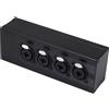 Scatola Sdoppiatore XLR 4 Vie Contenitore Alluminio 143mm x 38mm x 52mm Finitura