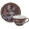GINORI 1735 TAZZA TE CON PIATTINO, ORIENTE ITALIANO CASTAGNA