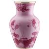 GINORI 1735 VASO MING 25 CM, ORIENTE ITALIANO ROSSO PORPORA, FILO ORO