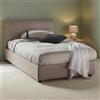 Talamo Italia - Letto piazza e mezza Desirée, Letto contenitore con rivestimento in tessuto, 100% Made in Italy, Apertura frontale, con materasso Cm 120x190 incluso, Grigio