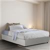 Dmora Talamo Italia - Letto piazza e mezza Martina, Letto contenitore con rivestimento in ecopelle, 100% Made in Italy, Apertura frontale, adatto per materasso Cm 120x200, Bianco