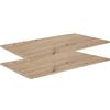 Composad | Coppia di Ripiani per Armadio 5 Ante Linea Sposami, Ripiani Aggiuntivi, (LxAxP): 91,3x3,6x55,4 cm, Rovere Mielato, Made In Italy
