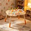 Tavolo da Gioco Educativo in Legno Gambe Stabili Tavolino Educativo per Bambini