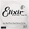 Elixir® Strings Anti-Rust Plated Plain Steel Corda Singola (.017)