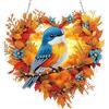 MEIYUDA 5D DIY Diamond Painting Pendente Kit Completo Amore Cuore, Diamant Painting Fai-da-te Acchiappaluce, Pittura Diamante Strass Ricamo a Punto Croce per Decorazioni Casa