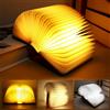 GAOUTO Luce a LED per libro, pieghevole, 3 colori, luce magnetica a LED, luce d'atmosfera, ricaricabile, lampada da comodino per decorazione di casa e biblioteca, regalo