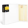Elan Tela per Dipingere 50x50 380 gr, Set da 6 Tele per Dipingere 50x50, 100% Cotone Tele Pittura, Canvas for Painting 380 GSM, Tela 50x50