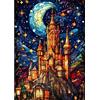 MEIYUDA 5D Diamond Painting Kit Completo, Diamantini Crystal Art Bambini Castello Stile a Mosaico, Pittura Diamante Fai da Te, Strass Ricamo a Punto Croce, Decorazione per Casa e Pareti 30x40cm
