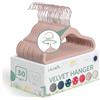 Laleni grucce bambini 30 pz in velluto - grucce neonato salvaspazio - grucce appendiabiti bambini rotanti a 360° - appendini bambini antiscivolo - stampelle neonato armadio - rosa/rosa cipria
