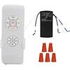 Fdit Kit Telecomando Lampada Ventilatore da Soffitto, Interruttore Temporizzato, Controllo Intelligente, 3 velocità del, Pulsanti Durevoli, Materiale PC