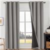 CYCMACO Tende Per Interni Finto Lino 2 Pezzi, 140x280cm, Tenda Termica Isolante Freddo E Caldo Moderne, Tende Oscuranti, Tenda Oscurante Da Interno Con Anelli, Per Soggiorno Camera, Grigio