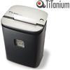 Titanium Distruggidocumenti a frammenti P-4 Titanium nero - 16 fogli (manuale) - 30 lt - 1,5 m/min