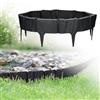 GARDENIX Bordo per aiuole in plastica, effetto pietra, 3,9 m, bordo per aiuole antracite, 5 moduli, resistente ai raggi UV, palizzata da giardino, uso versatile