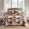 Travan, set di biancheria da letto da 3 pezzi, trapunta reversibile e federe, Queen size