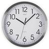 VERSA Enkel Orologio da parete decorativo silenzioso per cucina, soggiorno, sala da pranzo o camera da letto, stile moderno, misure (H x L x L) 25 x 4,1 x 25 cm, alluminio, bianco e argento