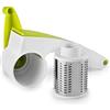 IBILI 739850 Grattugia per Formaggio Rotante, plastica + Acciaio Inox, Bianco/Verde, 20 x 9 x 8 cm