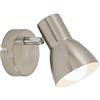 Briloner Leuchten Plafoniera, lampada da soffitto, faretto orientabile e inclinabile, 1x E14, max. 25 Watt, retrò, colore: nichel opaco, 80x130 mm (DxA)