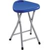 GEDY Sgabello bagno sacchetto, Misure e peso: 46,5X30X29,3 CM & 1,17 KG, Sgabello richiudibile in metallo e resine, Finitura blu, Design R&S Gedy, 2 anni di garanzia