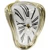 Relaxdays orologio da tavolo in stile Salvador Dalí, effetto fuso, dorato | a batteria per bordi di tavoli e ripiani
