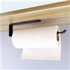 On and Off Portarotolo da Parete Cucina, Porta Scottex Cucina Senza Forature, Autoadesivo Porta Rotoli Cucina, Porta Rotolo Cucina Montaggio a Parete, Alluminio, Finitura Opaca (31.5CM)