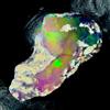 AK GEMS AND JEWELLERY Black Opal Pietra Opale Ethiopica Naturale Grezza 9.5 Ct 21x11 mm