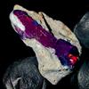 AK GEMS AND JEWELLERY Pietra Preziosa Fire Opal Nera, Opale Etiopico Grezzo Naturale 9,5 Ct 23x14 mm