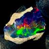 AK GEMS AND JEWELLERY Ethiopian Black Opal Opale Nero grezzo naturale 5.50 ct 15x13 mm
