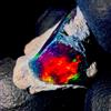 AK GEMS AND JEWELLERY Black Fire Opal Grezzo Naturale Nero Opale Etiopia 5 Ct 15x13 mm 1PZ