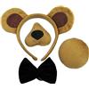 Bristol Novelty DS146 Bear Set, Confezione da 1, Bambino, nero e marrone, taglia unica Halloween