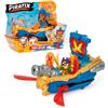 PIRATIX ADVENTURE WORLD PIRATIX, Adventure World Skull Blade - Nave Pirata con Poteri Nascosti, include 1 Nave Pirata, 1 Piratix Esclusivo, 1 Accessorio, 1 Bandiera, 1 Tesoro Esclusivo e 1 proiettile
