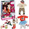 BABY born Calendario dell'Avvento 834466-24 Capi di Abbigliamento e Accessori a Tema Natalizio per Bambole Fino a 43 cm - Include Maglione, Cappello, Stivali, Leggings e Altro - età: 3+ Anni