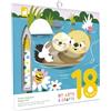 Janod - Pennarello magico - Attività manuale per bambini che non sporca Tema Animali coccolosi - Kit per attività creative - Da ripetere all'infinito - Dai 18 mesi