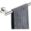 JQK Barra portasciugamani cromata, 61 cm, in acciaio inox 304, spessore 0,8 mm, porta asciugamani da bagno, finitura lucida, montaggio a parete, lunghezza totale 68 cm, TB110L24-CH