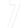 4R Quattroerre.it 13327 Numero Cross 7, Bianco, H 15 cm, Set di 3