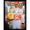 LEWIS HAMILTON autografo Mercedes F1 - foto 18x13 cm photo hand SIGNED helmet
