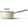 Smeg 20 cm - Cookware Casseruola Alta Con Manico Antiaderente Ceramico In Alluminio Con Coperchio