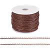 FASHEWELRY Rotolo da 100 m di catena rolò in ferro placcato rame rosso, con maglie piatte e ovali da 3 x 2 mm non saldate, per la creazione di collane, gioielli, accessori fai da te