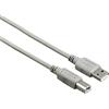 Hama Cavo USB A - USB B (cesto, USB-A 2.0, USB-B, 480 Mbit/s, 0,5 A, per PC, notebook, 3 m) grigio