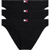 Tommy Hilfiger 3 Pack Bikini (Ext.Sizes) Uw0uw06141 Breve Donna (Pacco da 3)