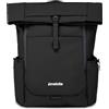 Invicta Zaino Lavoro Act Fold, Nero, Monoscomparto Con Tasca PC 15,6", Tasca Borraccia e Fondo Rinforzato, Zaino Capiente 32 L Per Ufficio e Università, Per Uomo e Donna