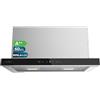 Cecotec Cappa Telescopica Bolero Flux TLT 605501 Glass Black A++. 60 cm, Aspirazione 606,4 m³/h, Controllo Touch Invisibile, Controllo Touch e Movimento, Funzione Booster, Per Cucina Senza Fumi