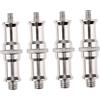 HOMOBABE Adattatore Fotografico 1/4 a 3/8 in Ferro Argento 4 Pezzi | Ball Head e Cold Shoe, Montaggio Rapido, Precisione Lavorata, Resistenza All'usura