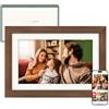 Eptusmey Frameo Cornice Digitale WiFi 10,1 Legno di Noce 1280 x 800 HD IPS Touch | Noce Nordamericano con Memoria Interna 32 GB, Invia Foto e Video Subito con Frameo, Ideale per la Decorazione Della Casa