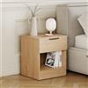 Vida Designs Trega - Comodino con 1 cassetto in legno di pino, compatto e salvaspazio, 41 x 39 x 28 cm (altezza x larghezza x profondità), in legno ingegnerizzato, cassetto scorrevole liscio, moderno