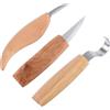 HOODANCOS Set Intaglio Legno 3 Pezzi in Acciaio per Cucchiai Scolpiti | Lavorazione in Legno, Impugnatura Ergonomica, per Tazze e Cucchiai, Officina e Hobbisti Creativi